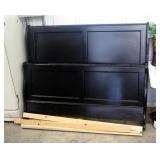 Painted Wood Queen Sized Sleigh Bed Including Headboard, 52" x 63", And Foot Board, 32" x 63"