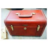 Vintage Overnight Carrying Case And Keepsake Dresser Boxes, Qty 2