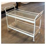 Pool Side Bar Cart With Wheels And Bottle Holders, 35" x 45.5" x 19"