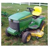 John Deere Gas Powered Garden Tractor, Model 345, With 54" Deck, 647.8 Hours Showing