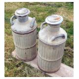 Skelly Oil Co 10 Gallon Oil Cans, Qty 2