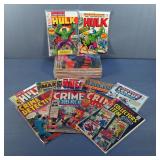 Vintage Comic Book Assortment Including Justice League America, The Incredible Hulk, The Flash, Top 