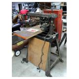 Vintage Sears/Craftsman 10" Radial Saw On Rolling Stand, Model# 113.23100, Powers On
