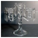 Glassware Including 12" Crystal Vase, Candelabra, 50th Anniversary Champagne Glasses, Butter Dish Wi