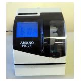 Amano PIX-75 Time Clock, Powers On