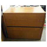 HON Wood Two Drawer Lateral Filing Cabinet, 30" x 36" x 20"