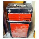 Alltrade Inc. 2 Piece Stacking Rolling Tool Chest With 3 Drawers And Storage Cabinet, 36" x 20" x 12