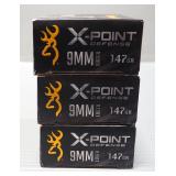 9mm Luger Ammo, Includes Browning X Point Defense, Winchester Defender, Winchester Silvertip And Loo