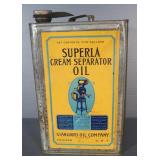 Superla Cream Separator Oil, Standard Oil Co, 5 Gallon Can