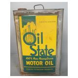 Oil State Motor Oil, Staffco Petroleum Products, 5 Gallon Can