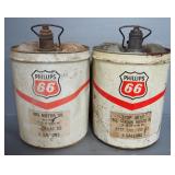 Phillips 66 HDS Motor Oil, And Phillips 66 Trop-Artic Motor Oil, 5 Gallon Cans