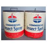 Standard Commercial Insect Spray, Standard Oil Co, 5 Gallon Cans, Qty 2