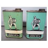 The Nourse Brands Oil, Nourse Oil Co, 1 Quart Cans, Qty 2