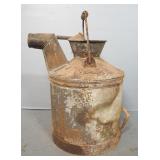 Vintage Five Gallon Oil Bucket With Pour Spout