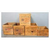 Polarine Cup Grease And Gun Grease Wood Crates, Total Qty 4