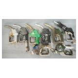 Gas Pump Nozzle Collection, Various Styles, Qty 8