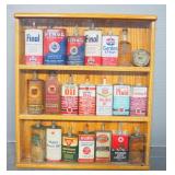 Phillips 66 And Standard Oil Company Lubricant Cans In Display Case