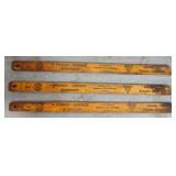 Vintage Wood Red Crown Gas Gauges, Qty 3