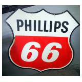 Phillips 66 Double Sided Metal Sign, 47" Wide x 47" High
