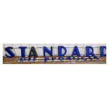 Standard Oil Products Metal Signs, Word Standard Is In 2 Parts, Approx 162" Long x 16" High