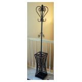 Metal Hall Tree/Umbrella Stand, 72" x 10" x 10"