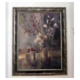 Simon Addyman Signed Silver Floral Framed Print, 48" x 38"