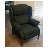 Upholstered Parlor Chair With Cabriole Legs, 41" x 34" x 37"