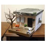 W. T. Kirkman Lantern, Rustic Hanging Birdhouse, Metal Coca-Cola Wall Mount Bottle Opener In Origina