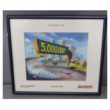 Warner Bros Special Collection Animation Cel Of Roadrunner, With COA, Framed Matted Under Glass, 18.