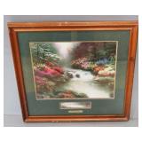 Thomas Kinkade (American, 1958-2012) Beside Still Waters Print, With COA, Framed Matted Under Glass,