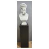 Life-Size Bust Of Lucius Verus, Co-Emperor With Marcus Aurelius From 161-169 AD, 27" High, On Pedest
