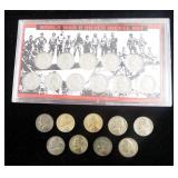 World War II Era Jefferson Nickels, 1942-1945, Total Qty 20