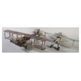 Bi-Plane Metal Models, Qty 2, 14.5" And 11" Long