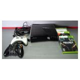 Xbox 360 S Console Model 1439 Including Two Controllers And 4 Games, Untested