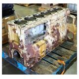 Diesel Engine Block, Unknown Manufacturer, 6-Cylinder Diesel, 23"x46"x32.5" 