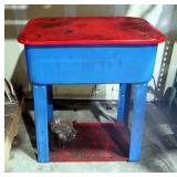 Parts Cleaning Table, 35" x 30.5" x 21", Untested, 5 Gallon Fuel Cans, Missing Lids, And Funnel