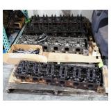 Cylinder Heads 6 Valve, Numbered 20E, 17B, 30A, 16E, Valve Stems And Springs