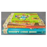 The New Adventures Of Gilligan Game, Snoopy Come Home Game And Superstition Board Game
