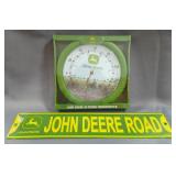 John Deere Street Sign And John Deere Outdoor Thermometer