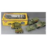 Buddy L L.S.T. Landing Ship With Tank And Military Transport Truck, And More