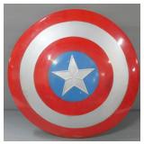 Captain America Painted Metal Shield With Handle, 29" Wide