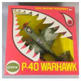 Cox P-40 Warhawk Engine Powered Model Plane In Original Box