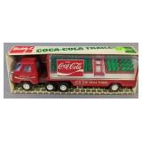 Buddy L Sturdy Steel Trucks With Trailers Qty 2, Includes Texaco Tank Truck And Coca-Cola Trailer, I