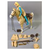 Vintage 1965 Jane West Doll With Horse, Assorted Riding Gear And Camp Supplies