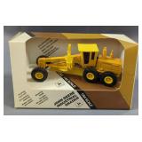 Ertl Diecast John Deere 1:64 Scale Model 544E Wheel Loader #5539, Industrial Grader #5540, And Skid 