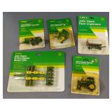Ertl Diecast John Deere 1:64 Scale Tractor With Sound-Gard Body #5509, Hydra-Push Spreader #574, 12 