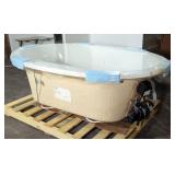 TOTO Pacifica 72" x 42" Jetted Bathtub Only, Cotton White, New On Pallet, Qty 1