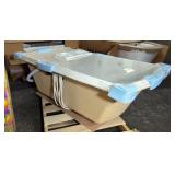 TOTO Clayton Jetted Bathtub, Cotton, 72" x 36", New On Pallet, Qty 1