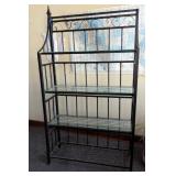 Wrought Iron Display Shelf, 74" x 39.5 x 14"