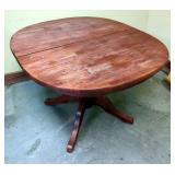 Oval Pedestal Dining Table, 30" x 48" x 42", Includes 15" Leaf